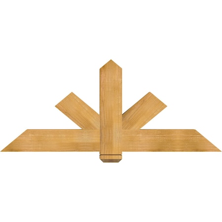 Ekena Millwork Kennewick Rough Sawn Timber Gable Bracket, Western Red Cedar, 60"W x 25"H x 4"D x 6"F, 10/12 Pitch GBW060X25X0406KEN00RWR